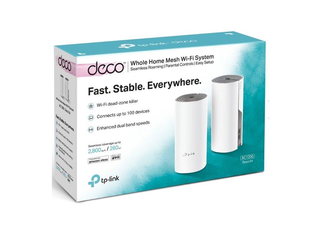 Mrežni mesh sistem TP-LINK DECO E4(3-PACK) Wi-Fi/AC1200/867Mbps/300Mbps/2x LAN/2 antene - Slika 2